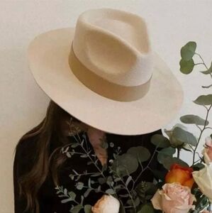 TERESSA FOGLIA Curateur Lynn Rachel Zoe Fedora Vegan Suede Boho Rancher Felt Hat